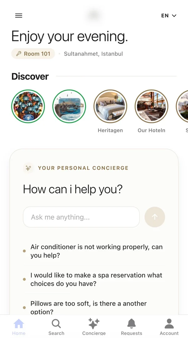 Announcements and a personal assistant
